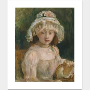 Young Girl with Hat by Berthe Morisot Posters and Art